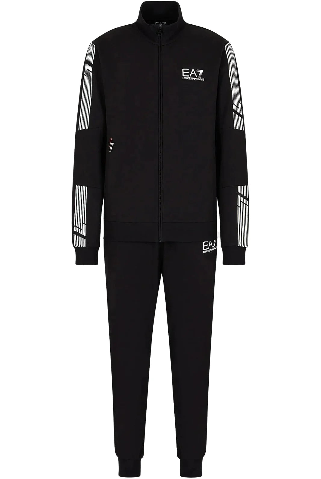 Mens Train 7 Lines Full Zip Hooded Tracksuit