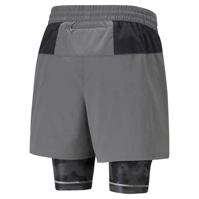 Mens Run Graphic 2 In 1 5 Inch Short