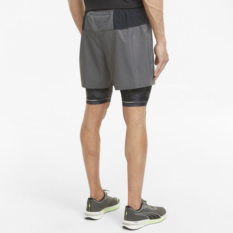 Mens Run Graphic 2 In 1 5 Inch Short