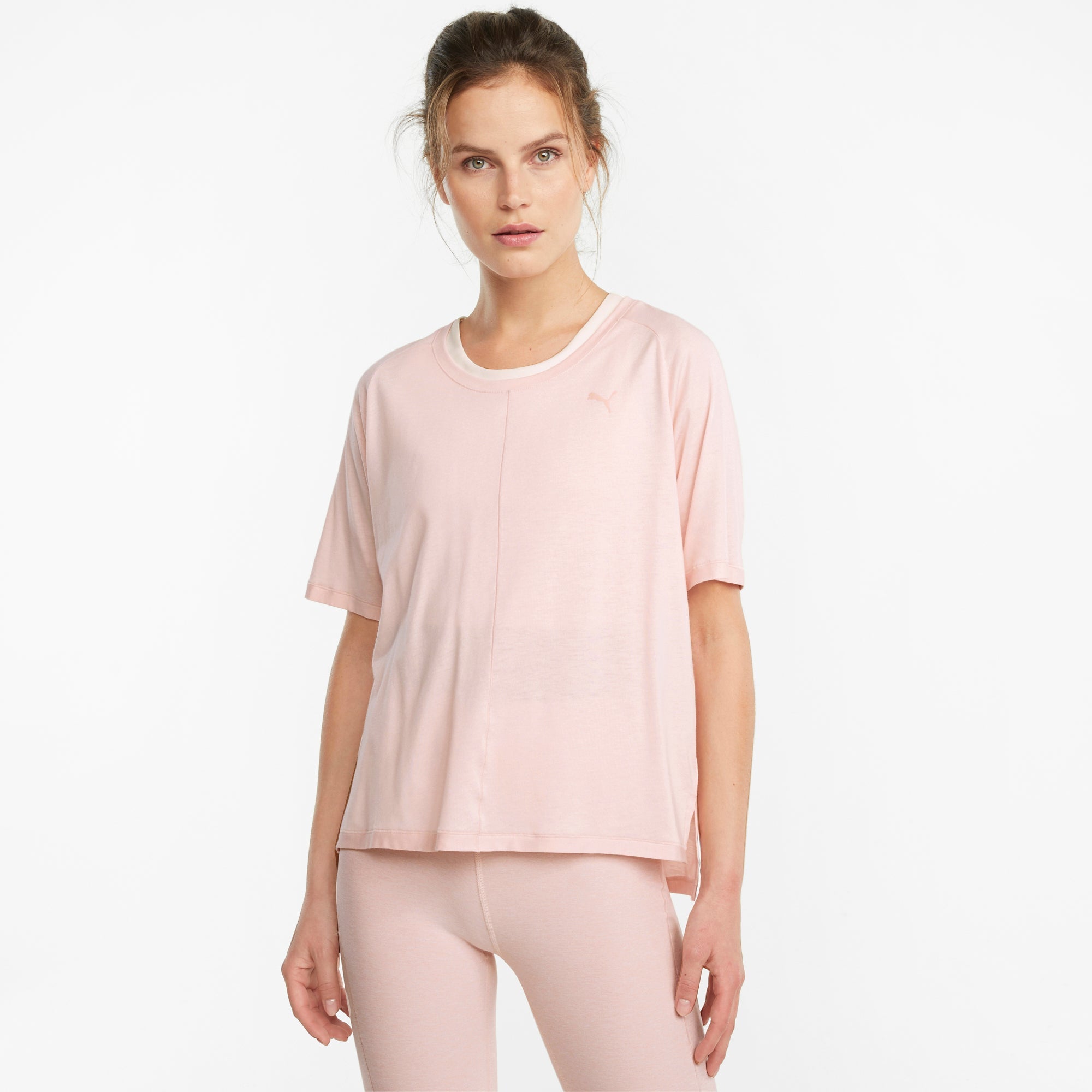 Womens Yoga Relaxed Fit Short Sleeve T-Shirt