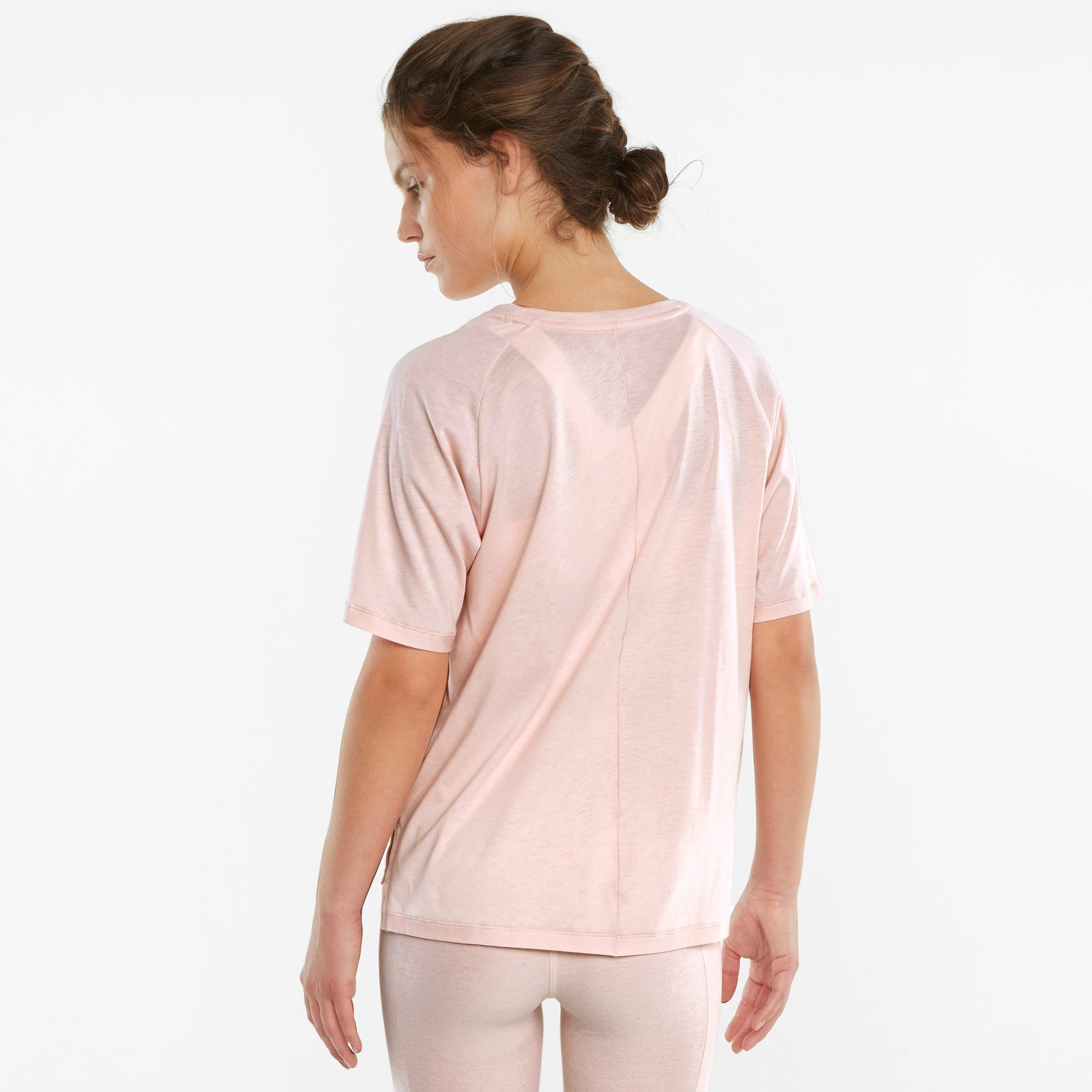 Womens Yoga Relaxed Fit Short Sleeve T-Shirt