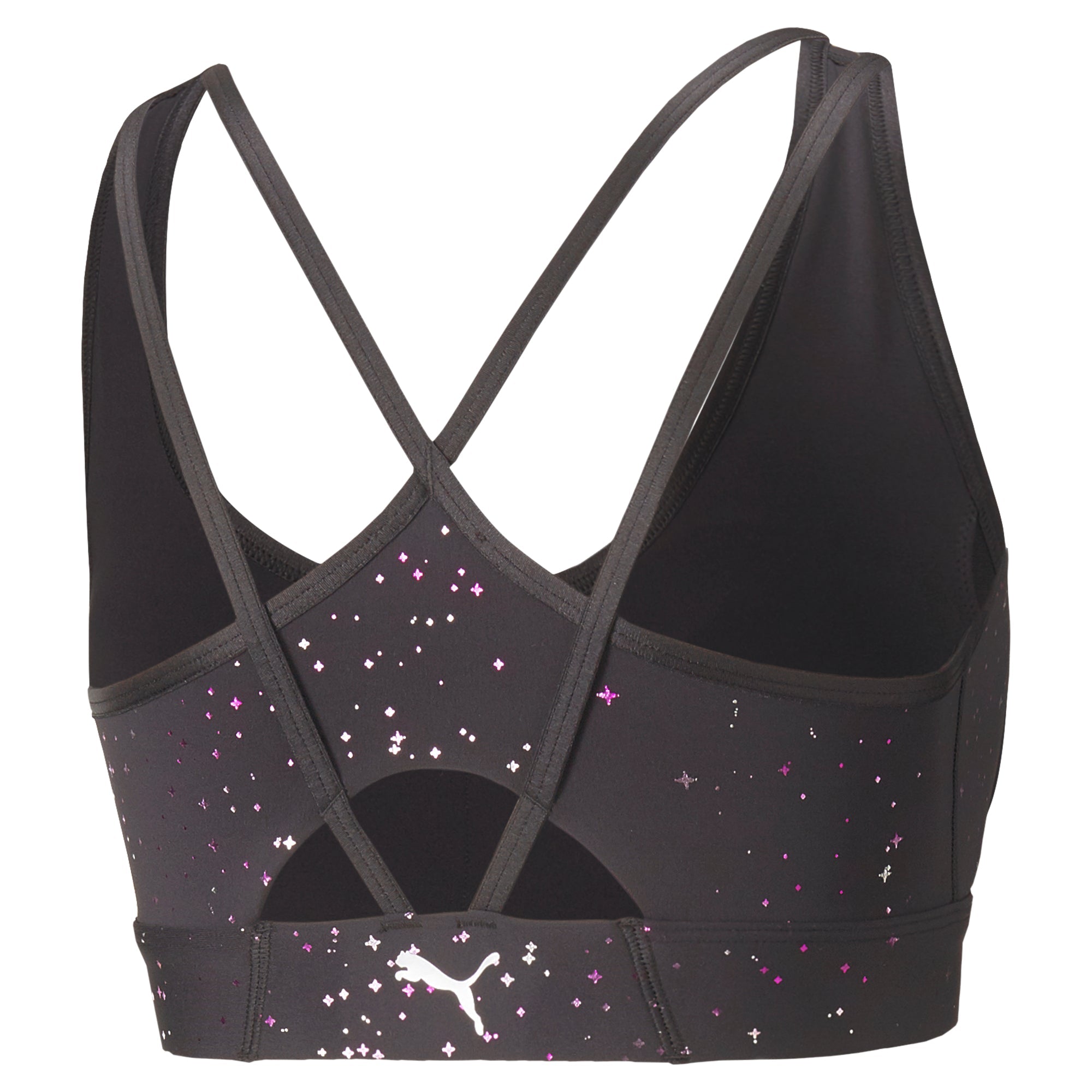 Womens All Over Print Strappy Medium Impact Sports Bra