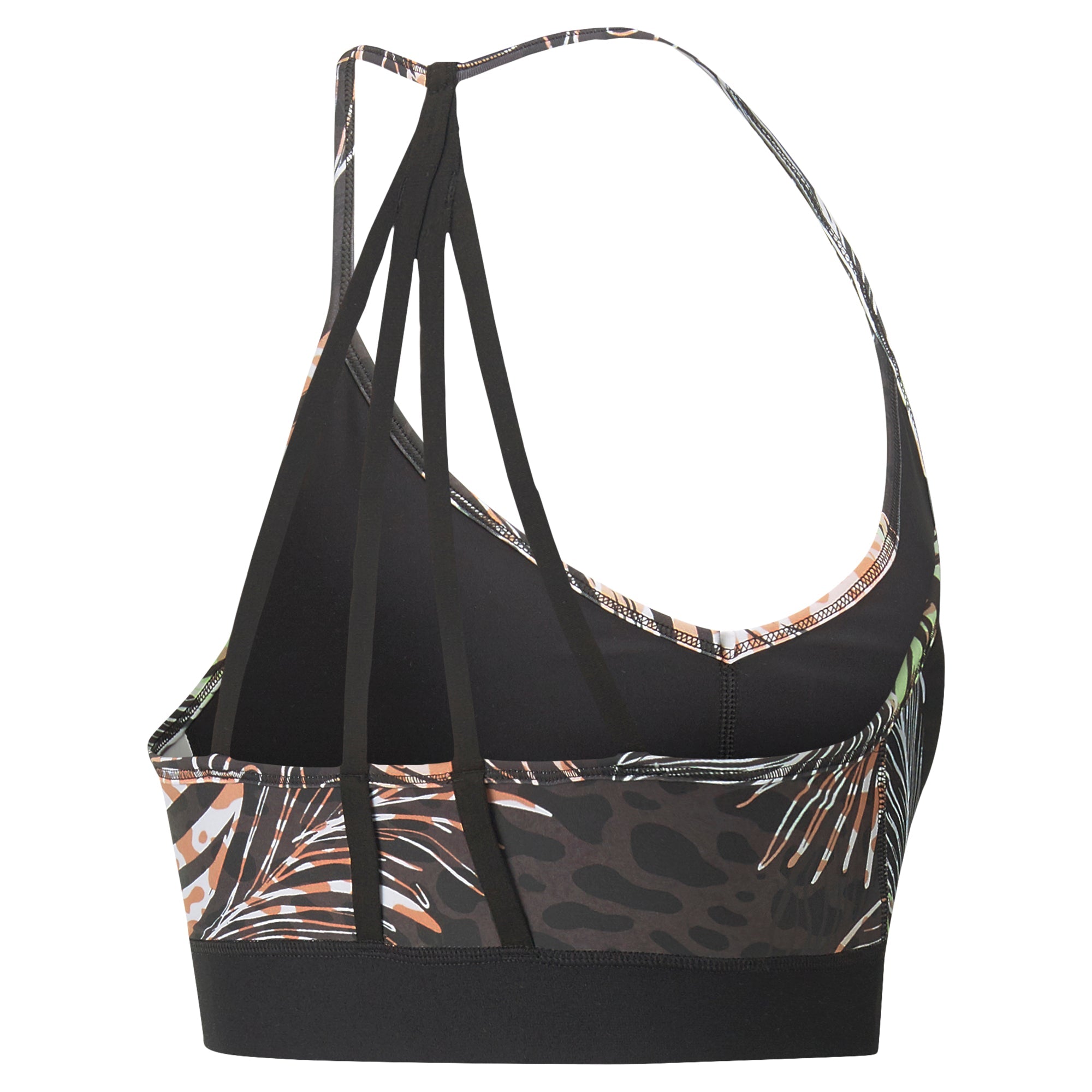 Womens Printed Strappy Light Impact Sports Bra