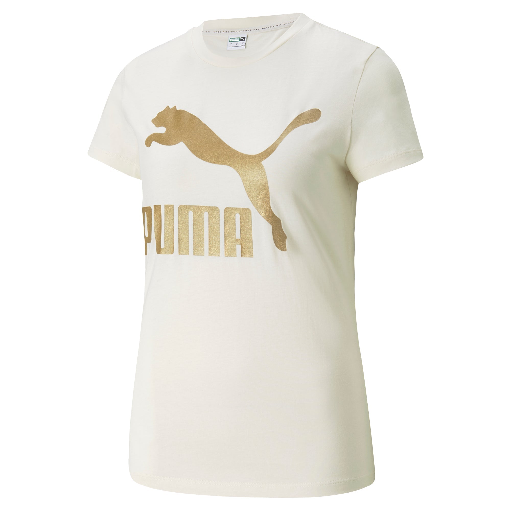 Womens Big Metallic Logo Short Sleeve T-Shirt