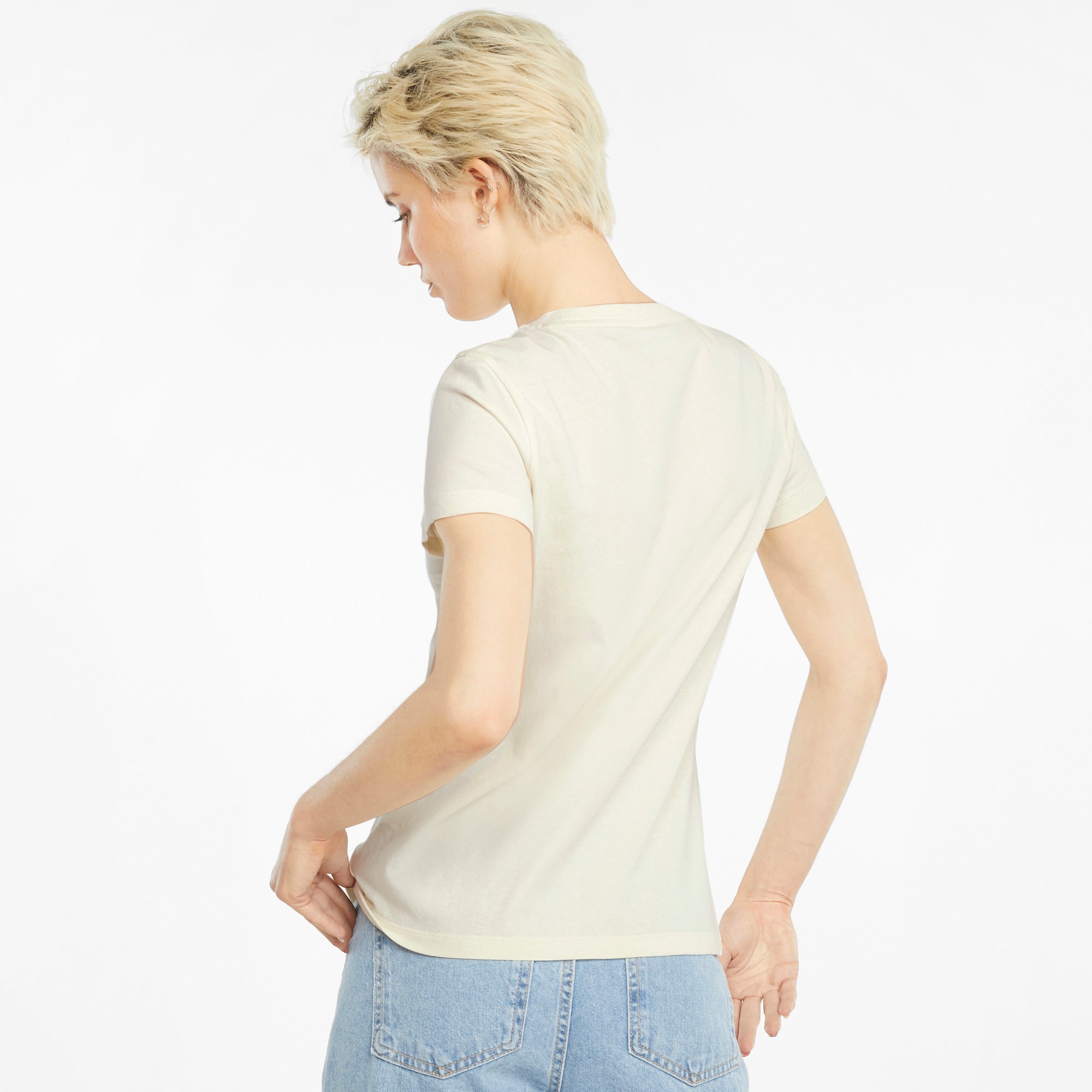 Womens Big Metallic Logo Short Sleeve T-Shirt