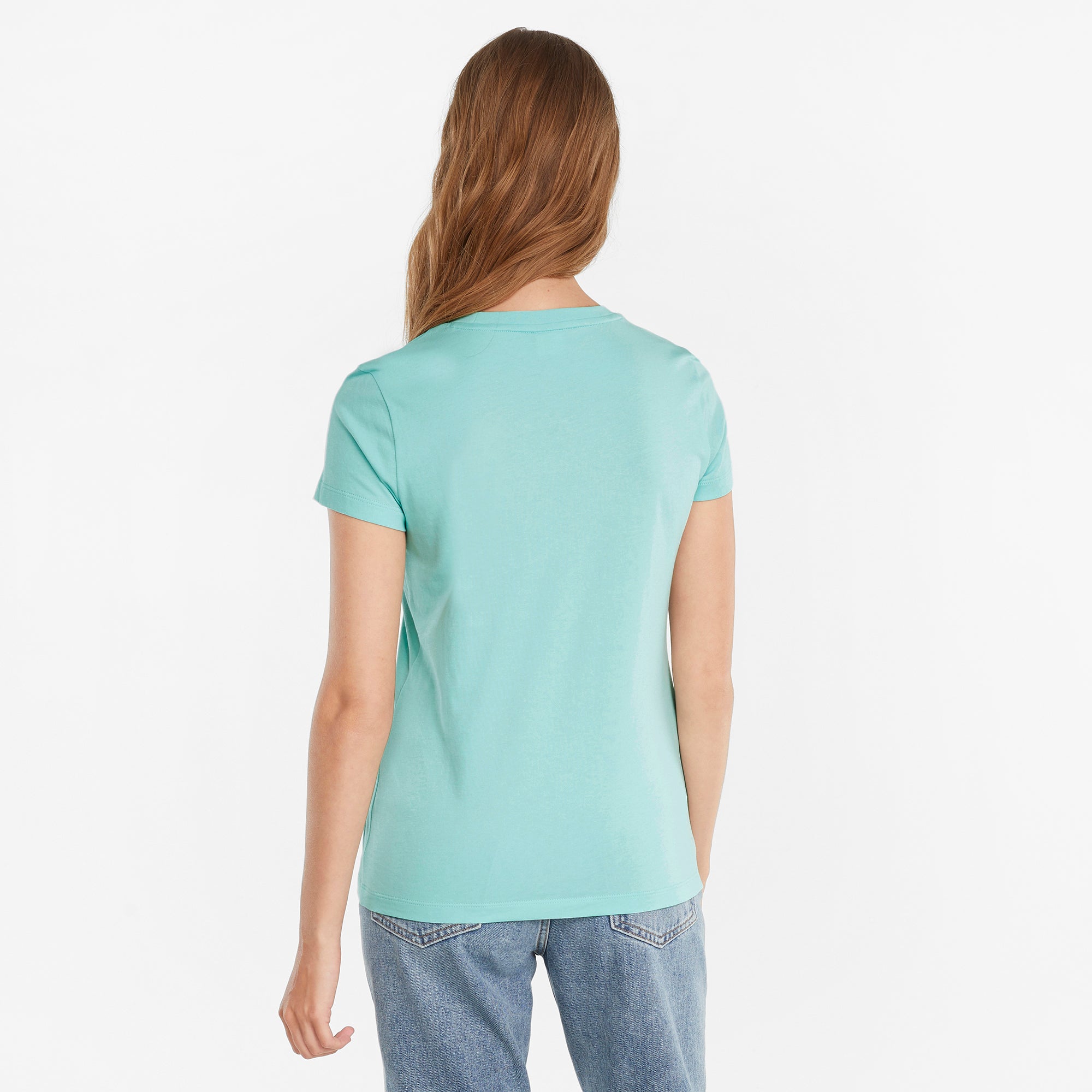 Womens Big Metallic Logo Short Sleeve T-Shirt