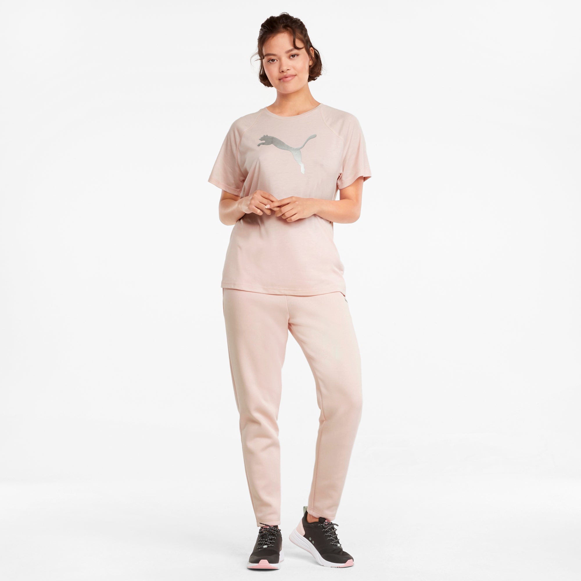 Womens Big Metallic Logo Short Sleeve T-Shirt