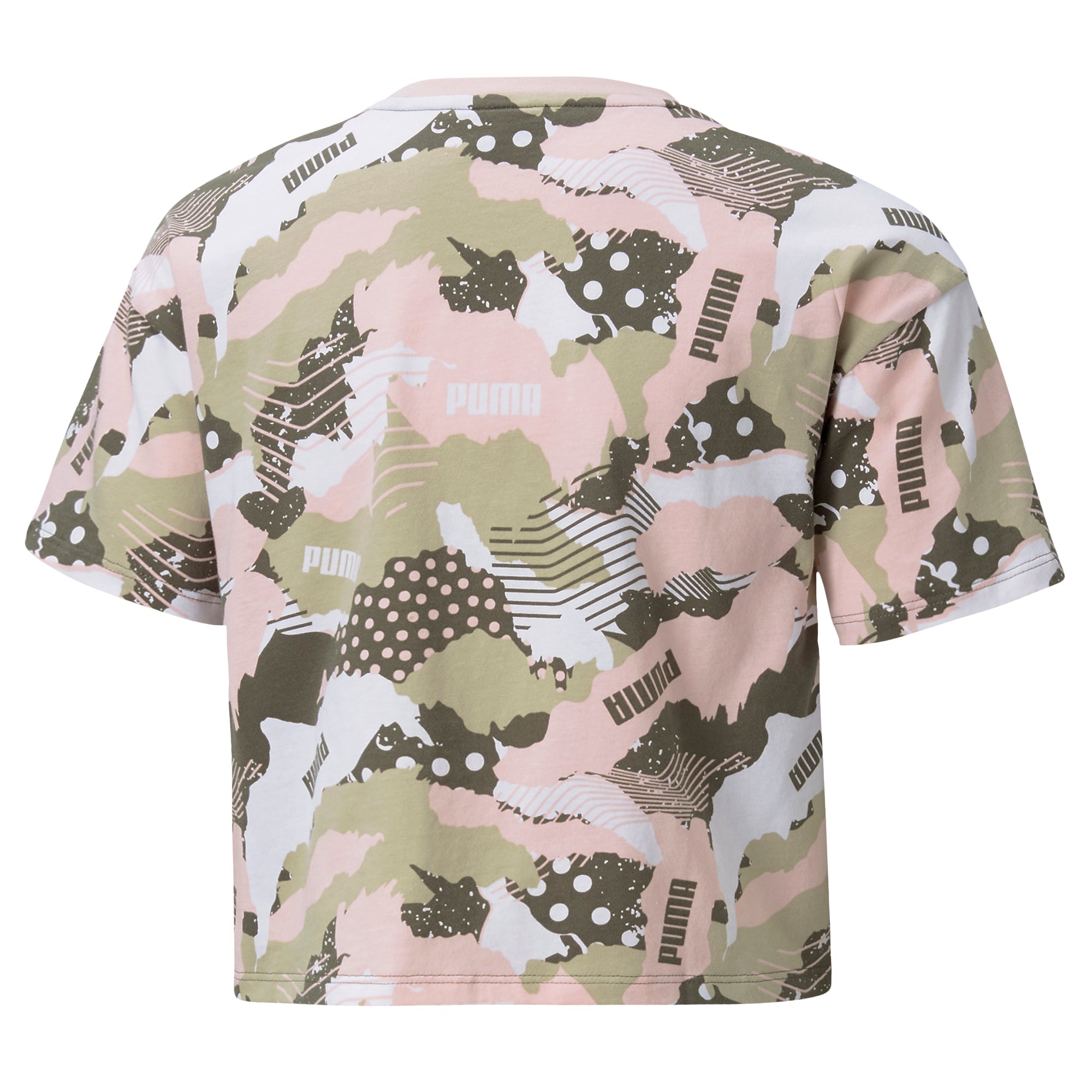 Girls All Over Print Crop Short Sleeve T-Shirt