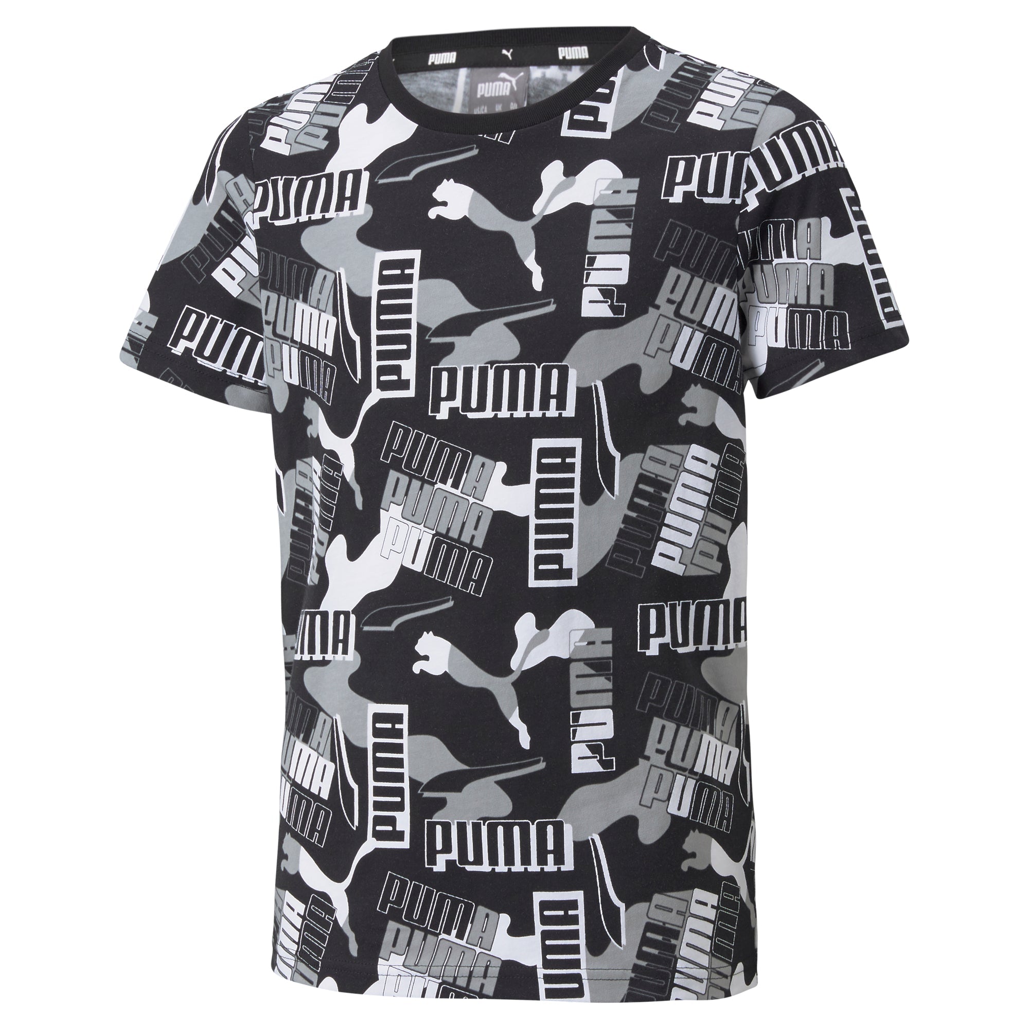 Boys All Over Print Logo Short Sleeve T-Shirt