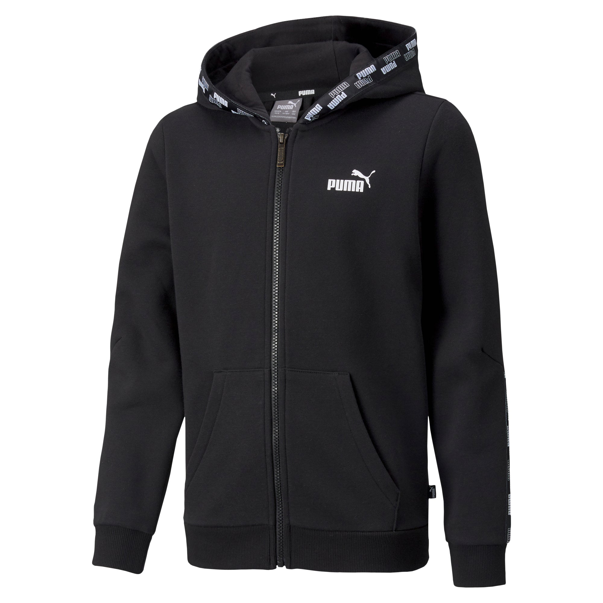 Boys Tape Logo Feece Full Zip Hoodie
