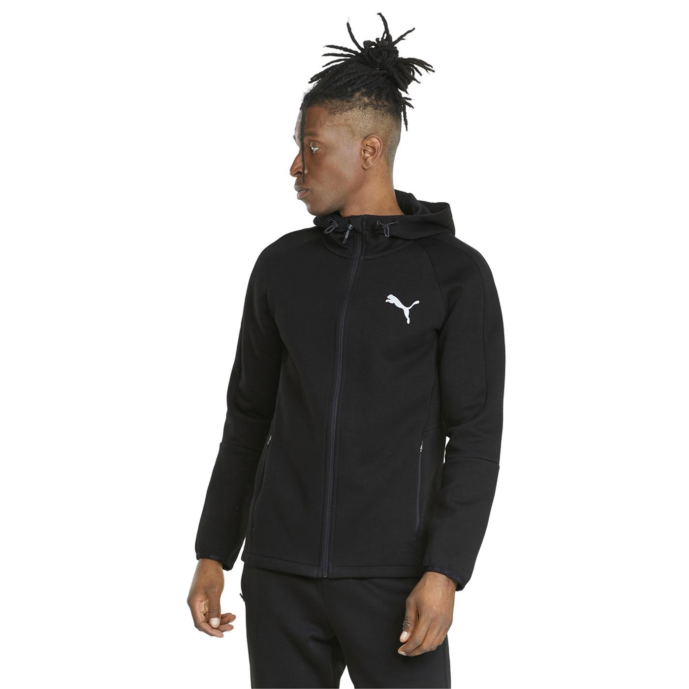 Mens Evostripe Hooded Full Zip Jacket
