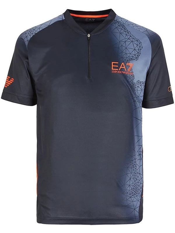 Mens Pro Serafino Graphic Half Zip Polo Shirt