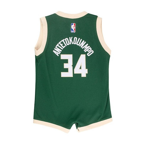 Infants Giannis Antetokounmpo Milwaukee Bucks Onesie Icon Edition Jersey