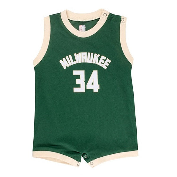 Infants Giannis Antetokounmpo Milwaukee Bucks Onesie Icon Edition Jersey