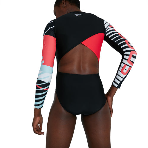Womens Placement Wrap Back Swimsuit