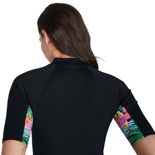 Womens Printed Short Sleeve Rashguard
