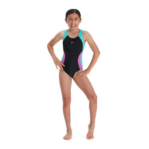 Girls Colourbock One Piece Swimsuit