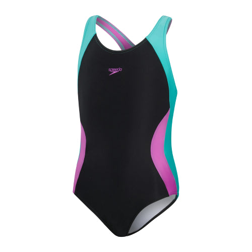 Girls Colourbock One Piece Swimsuit