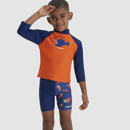 Boys Long Sleeve Printed Rashguard