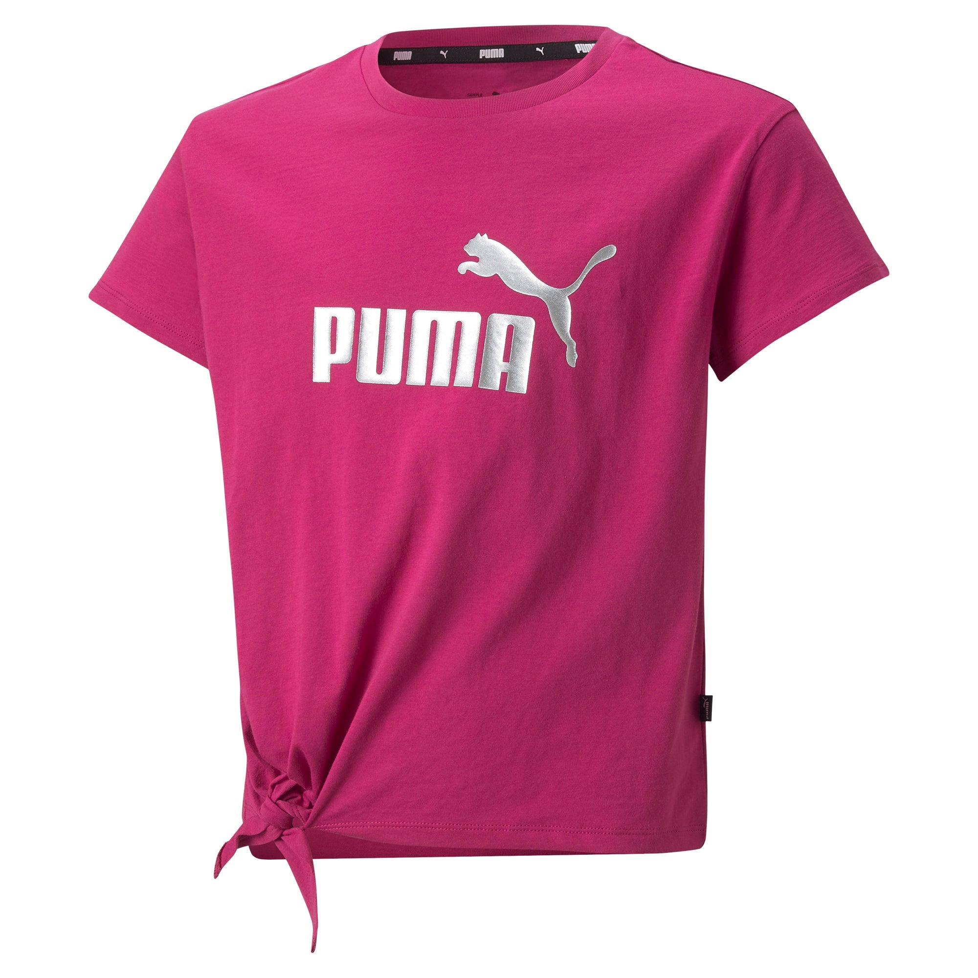 Girls Essential Logo Side Tie Knotted Short Sleeve T-Shirt