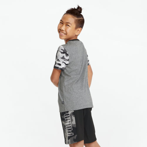 Boys Essential Logo Camo Short Sleeve T-Shirt