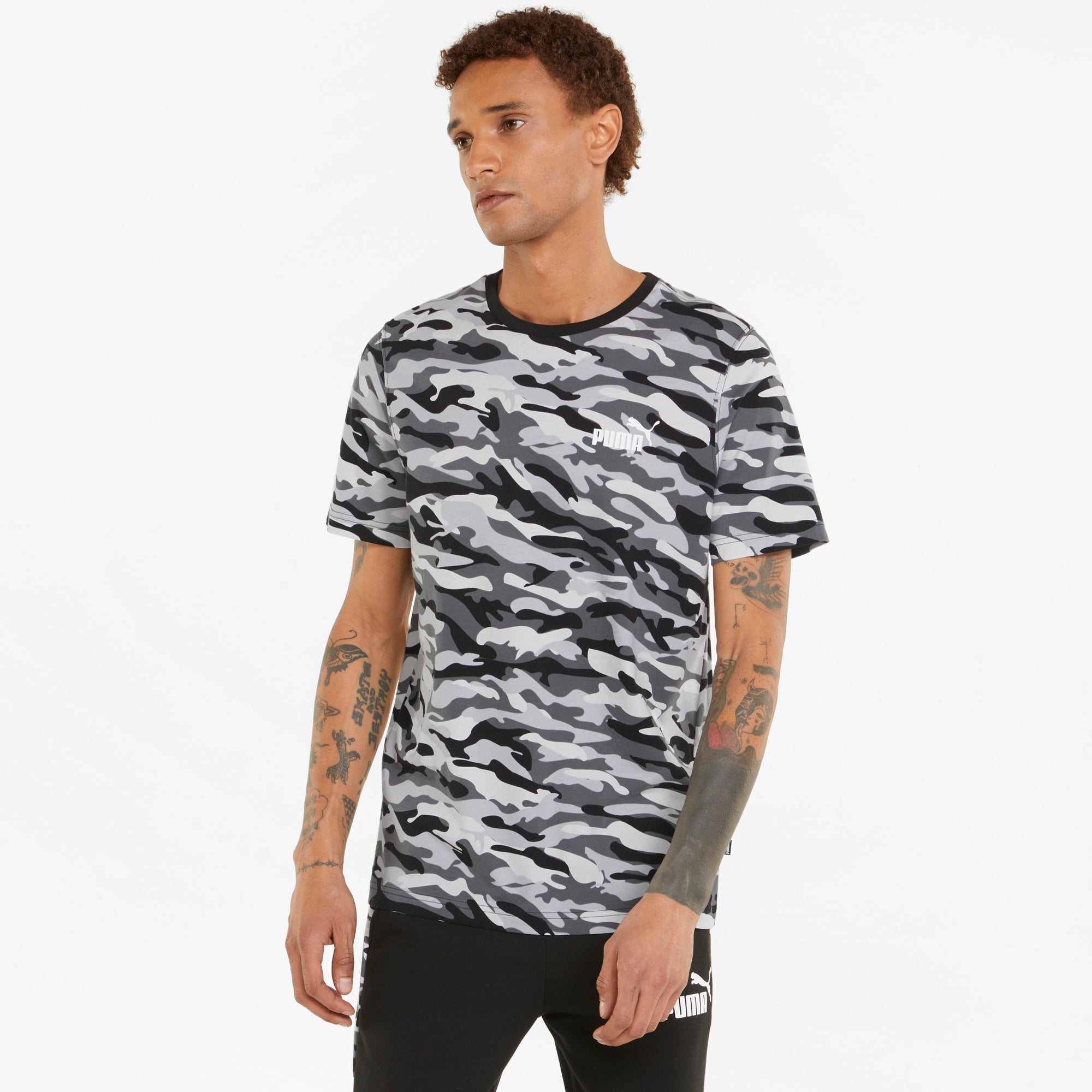 Mens Essential Camo Printed Short Sleeve T-Shirt