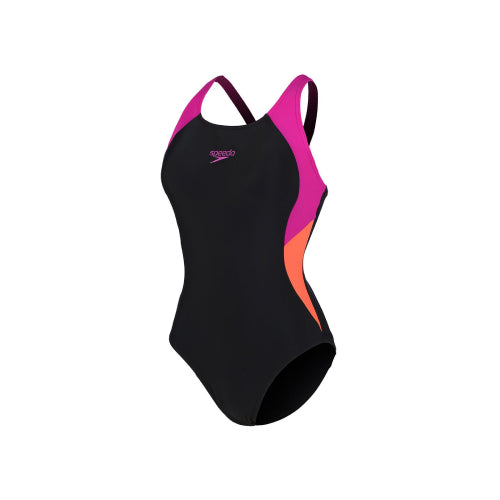 Womens Colorblock Splice Muscleback Swimsuit