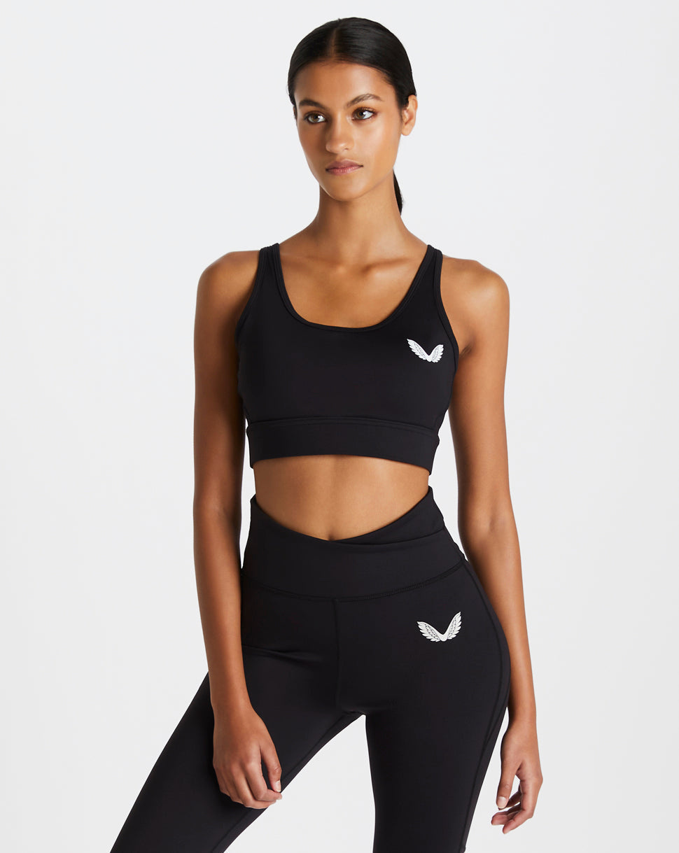 حمالة صدر رياضية تقدم شد متوسط بلون واحد