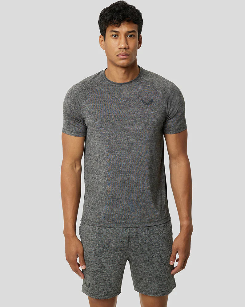 Mens Mesh And Marl Short Sleeve T-Shirt