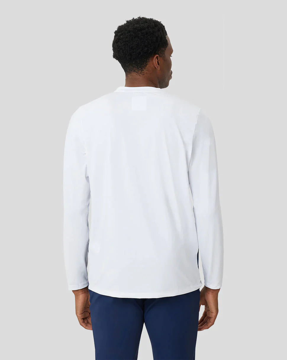 Mens Colour Block Performance Long Sleeve Shirt