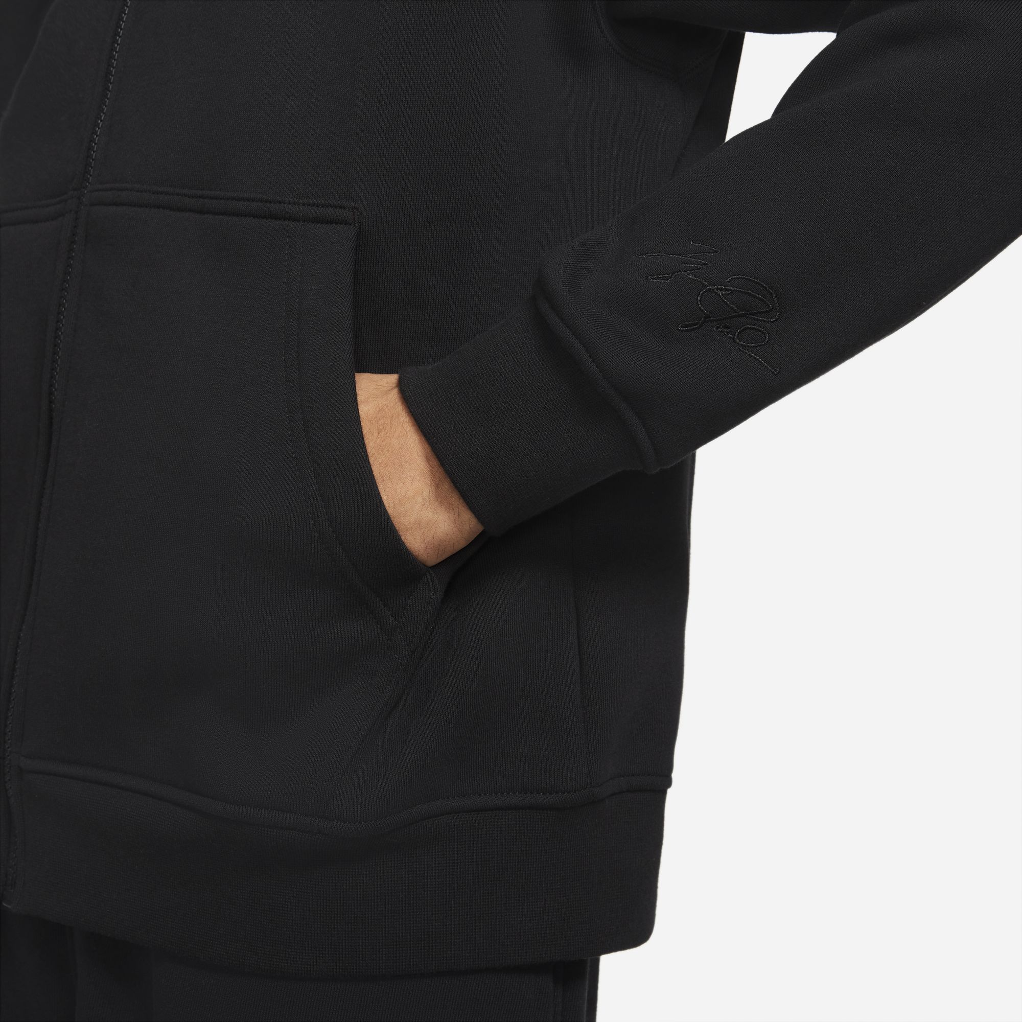 Mens Essential Fleece Hooded Full Zip Jacket