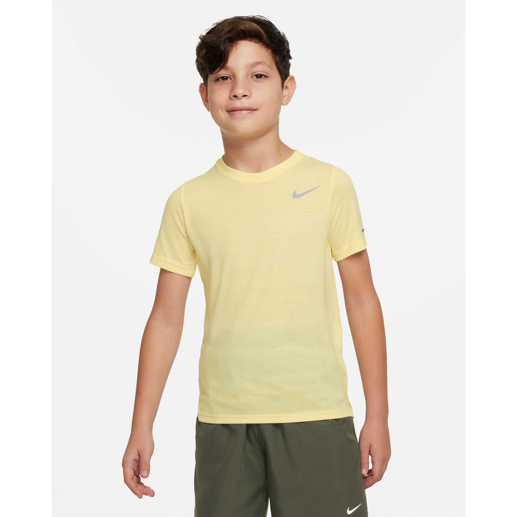 Boys Performance Dri-Fit Miler Short Sleeve T-Shirt