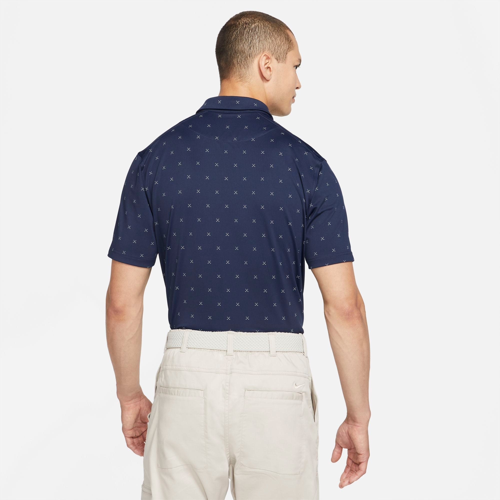 Mens Dri-Fit Players Club Print Golf Polo Shirt