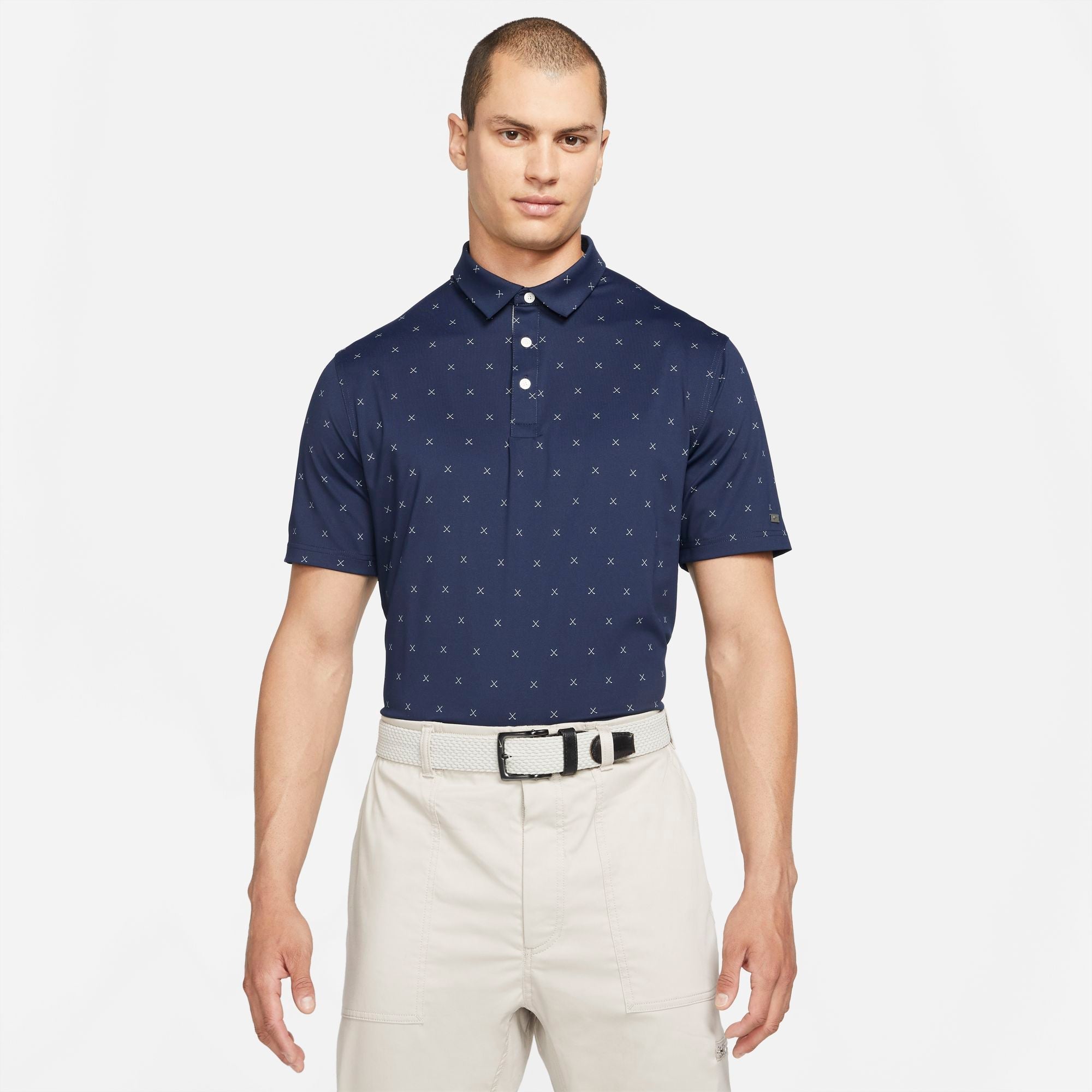 Mens Dri-Fit Players Club Print Golf Polo Shirt