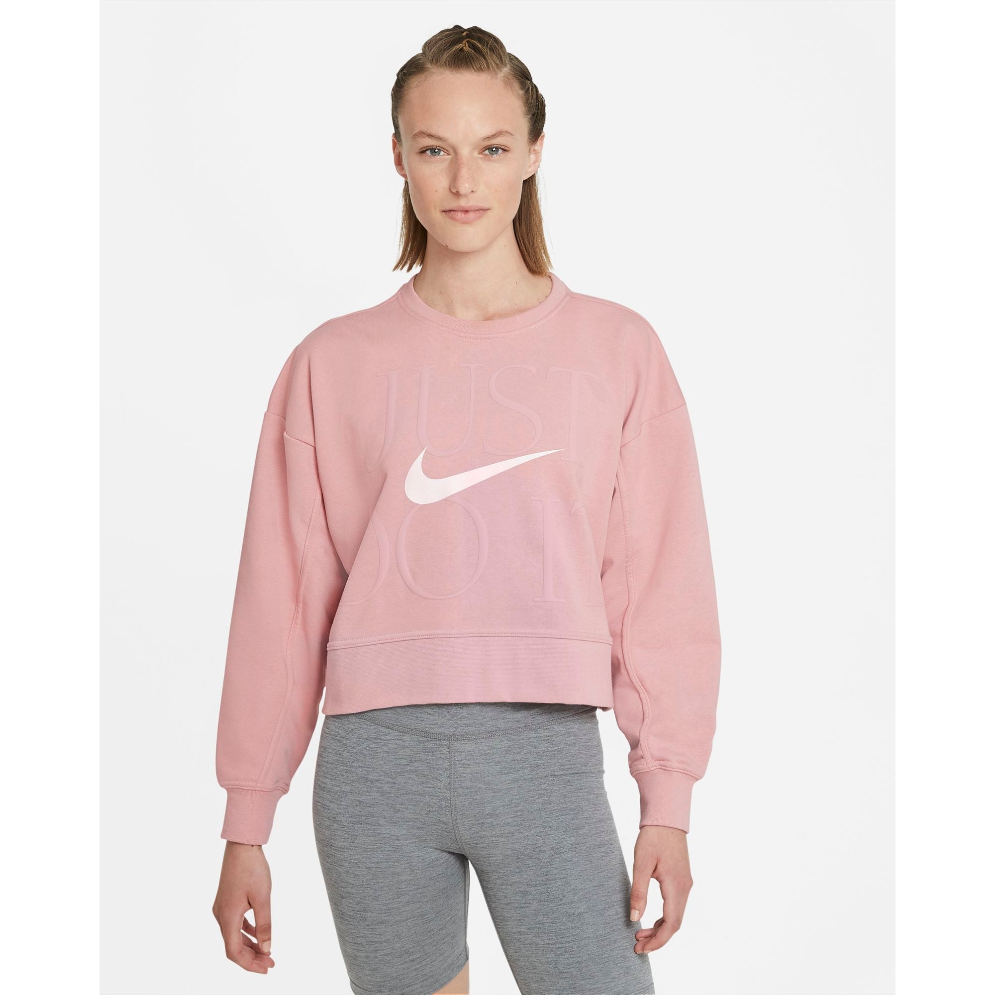 Womens Dri-Fit Graphic Fleece Crop Sweatshirt