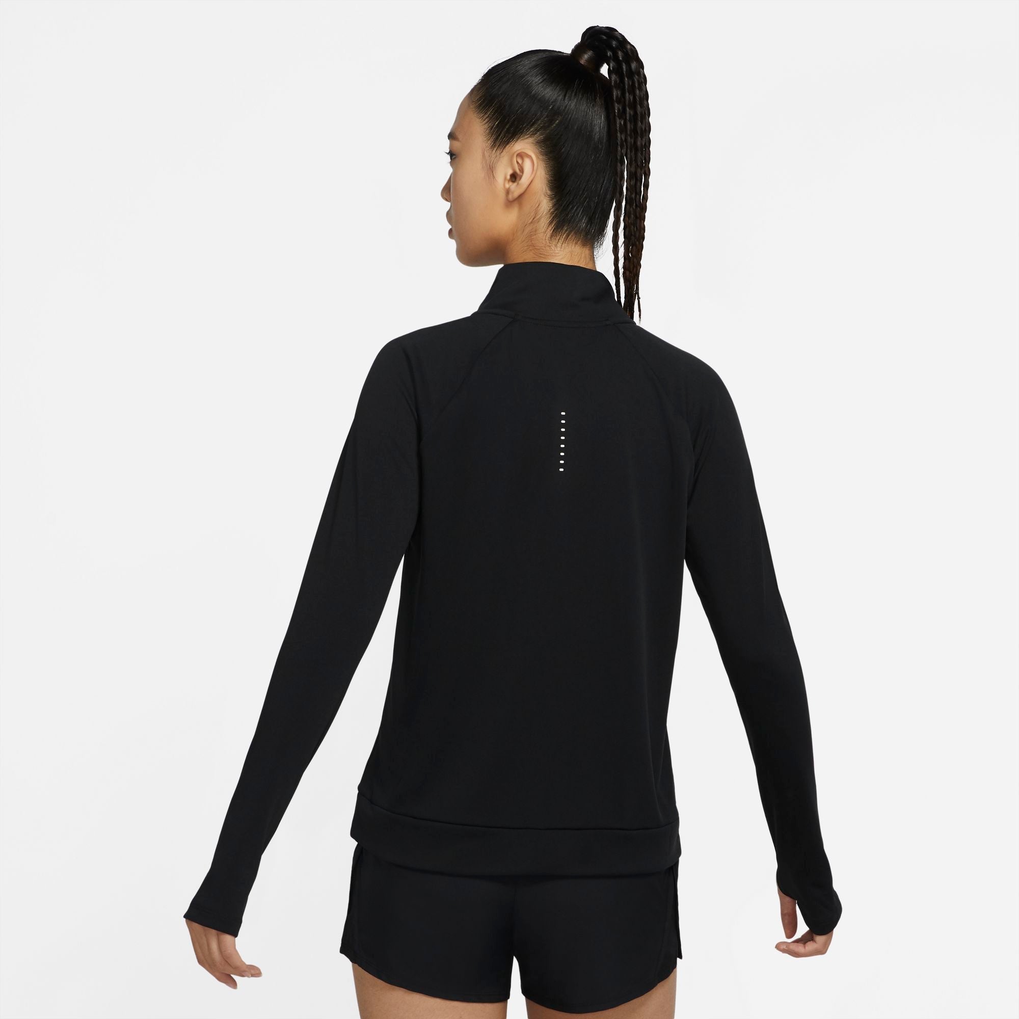 Womens Running Dri-Fit Half Zip Long Sleeve Top