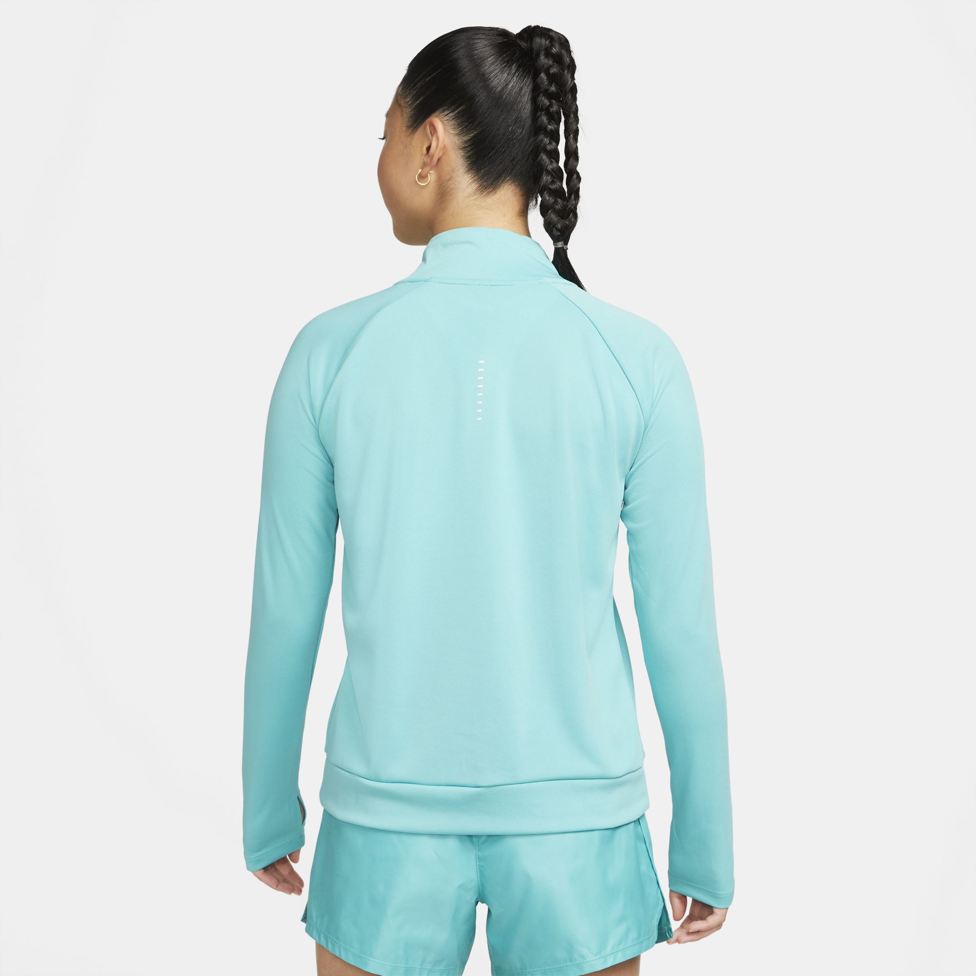 Womens Running Dri-Fit Half Zip Long Sleeve Top