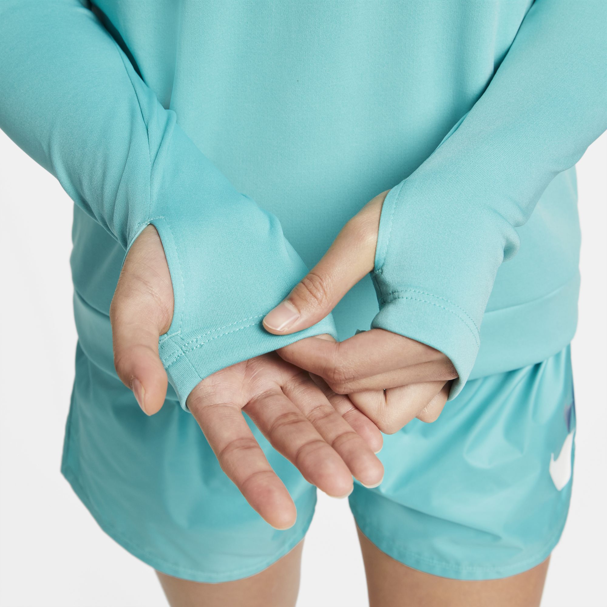 Womens Running Dri-Fit Half Zip Long Sleeve Top