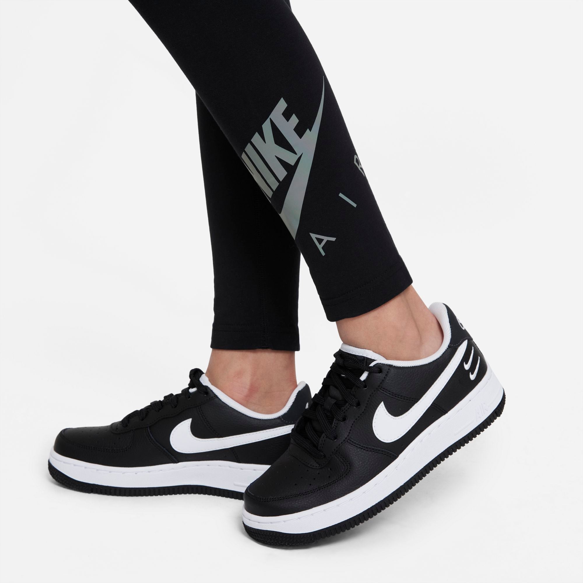 Girls Air Metallic Logo Tight