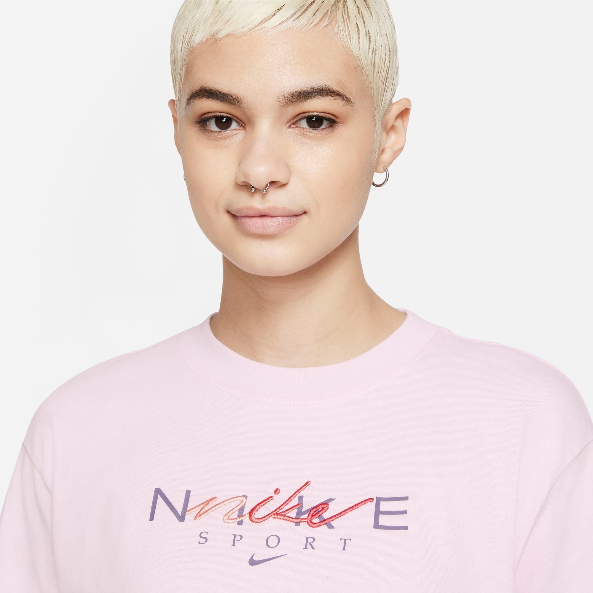 Womens Graphic Logo Boyfriend Short Sleeve T-Shirt