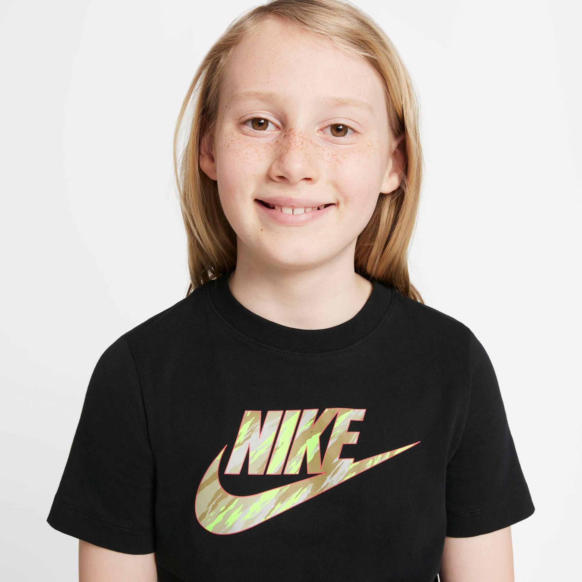 Boys Futura Camo Logo Short Sleeve T-Shirt