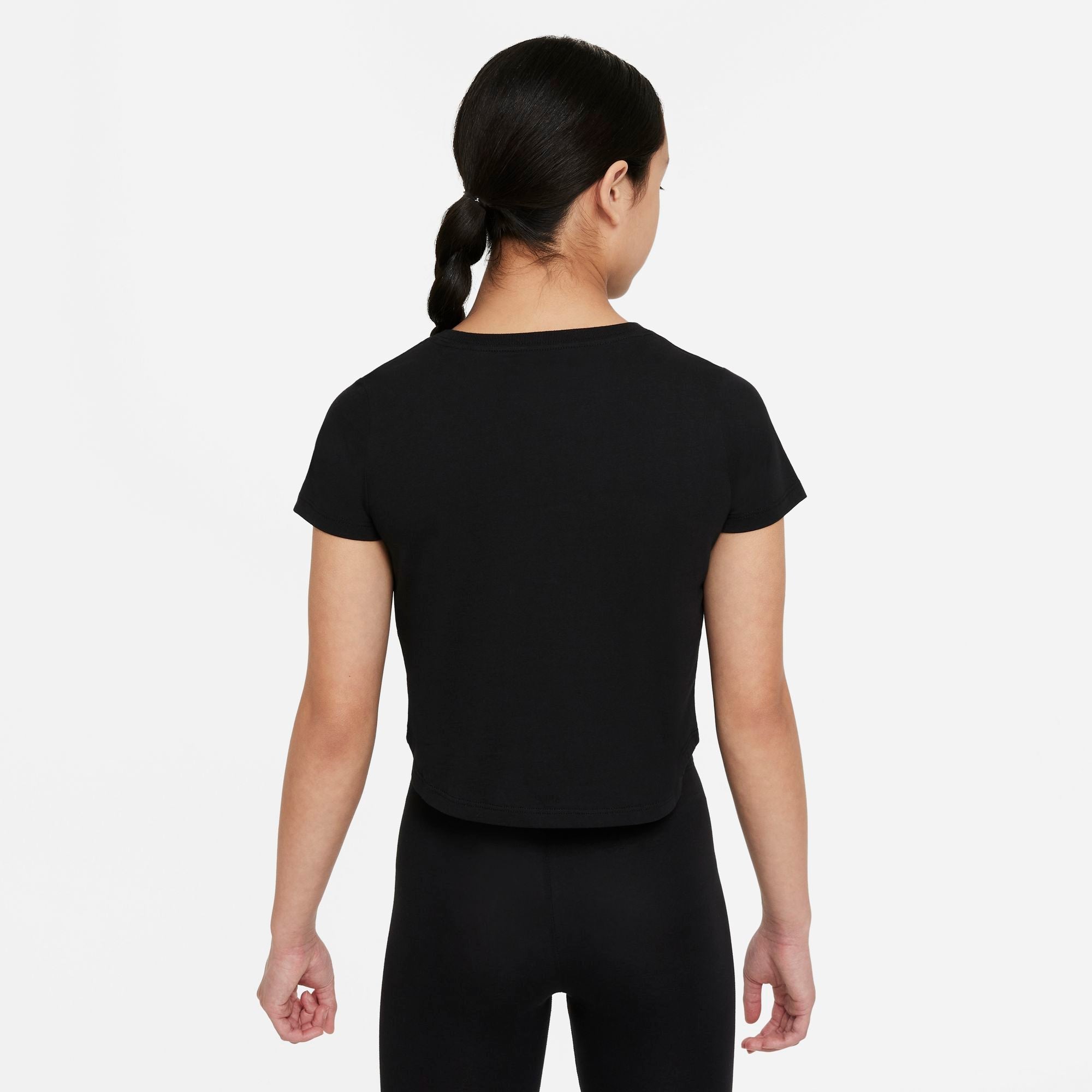 Girls Air Metallic Logo Crop Short Sleeve T-Shirt