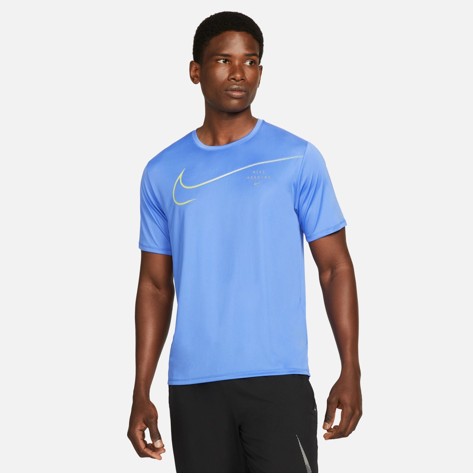 Mens Dri-Fit Miler Graphic Short Sleeve T-Shirt