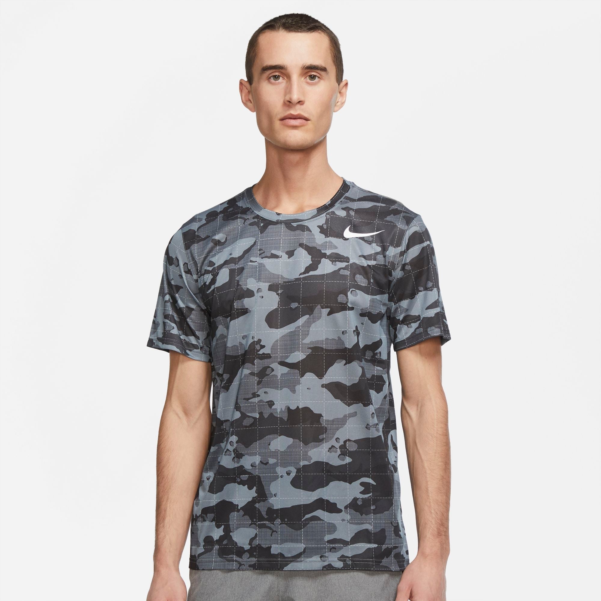 Mens Dri-Fit Camo Printed Short Sleeve T-Shirt