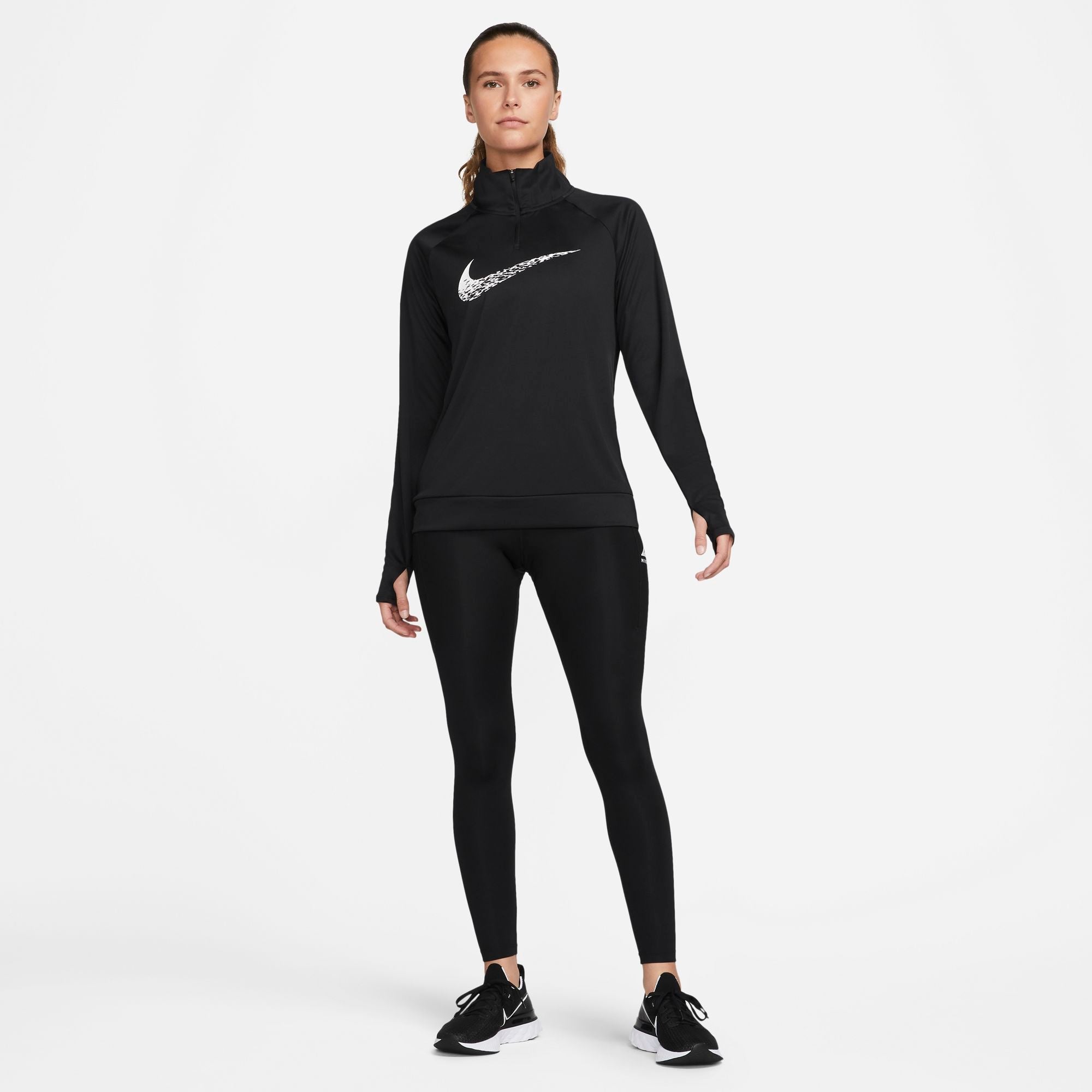 Womens Running Half Zip Long Sleeve Top