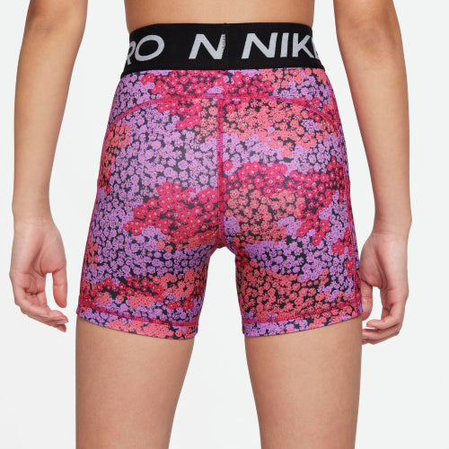 Girls Performance Dri-Fit Pro Printed 3" Fitted Shorts
