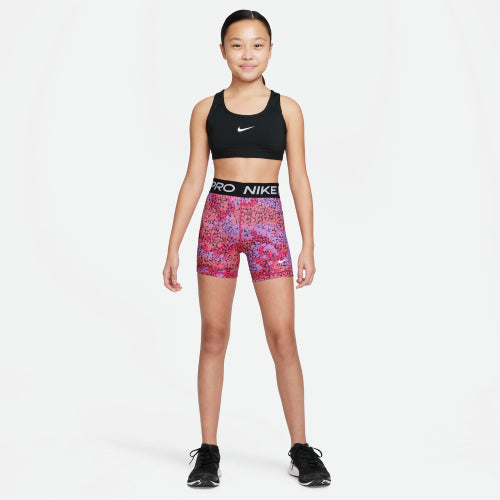 Girls Performance Dri-Fit Pro Printed 3" Fitted Shorts