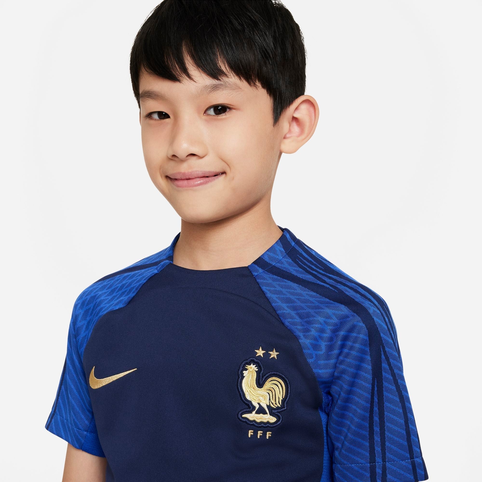 Junior France World Cup 22 Strike Short Sleeve T-Shirt