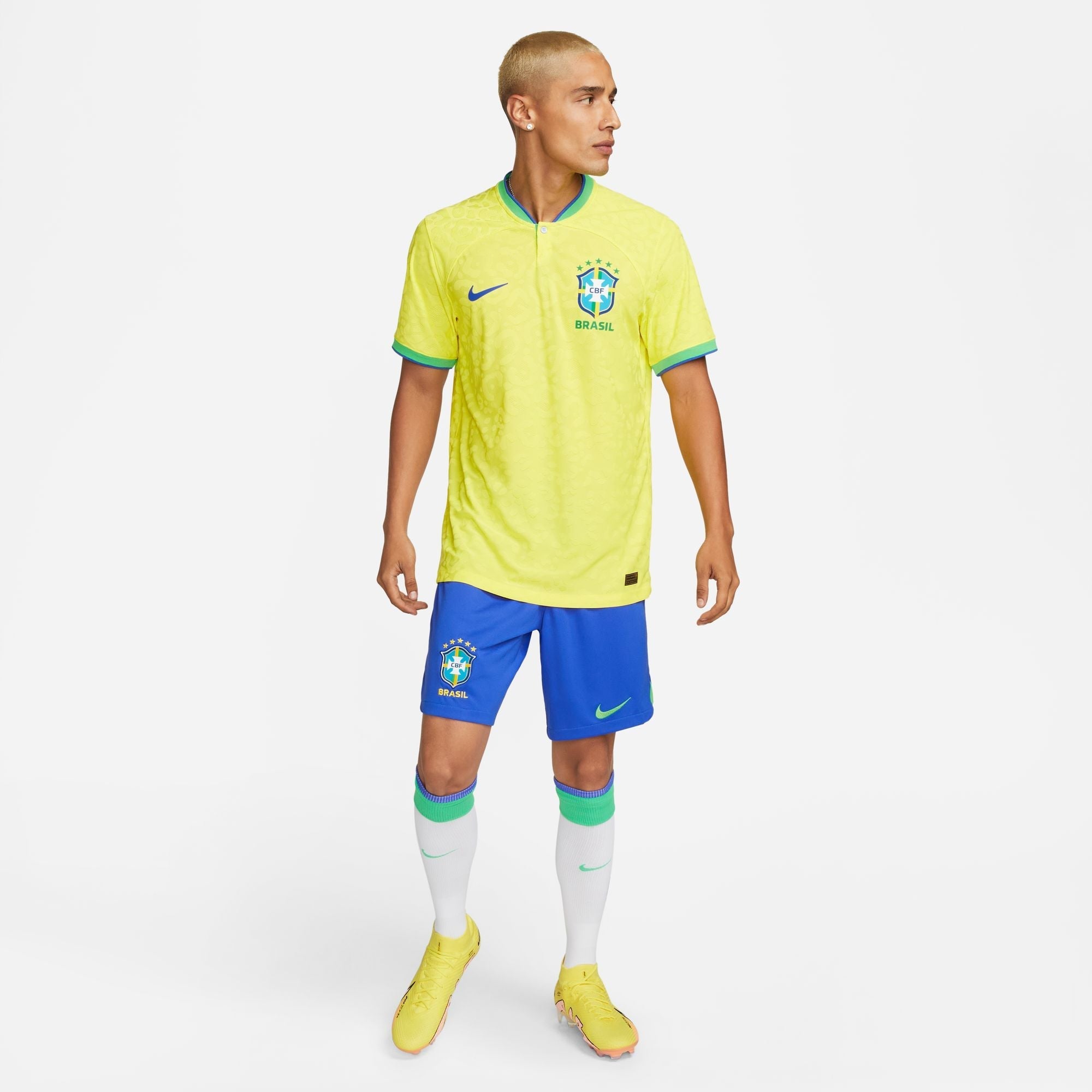 Mens Brazil World Cup 2022 Home Authentic Jersey