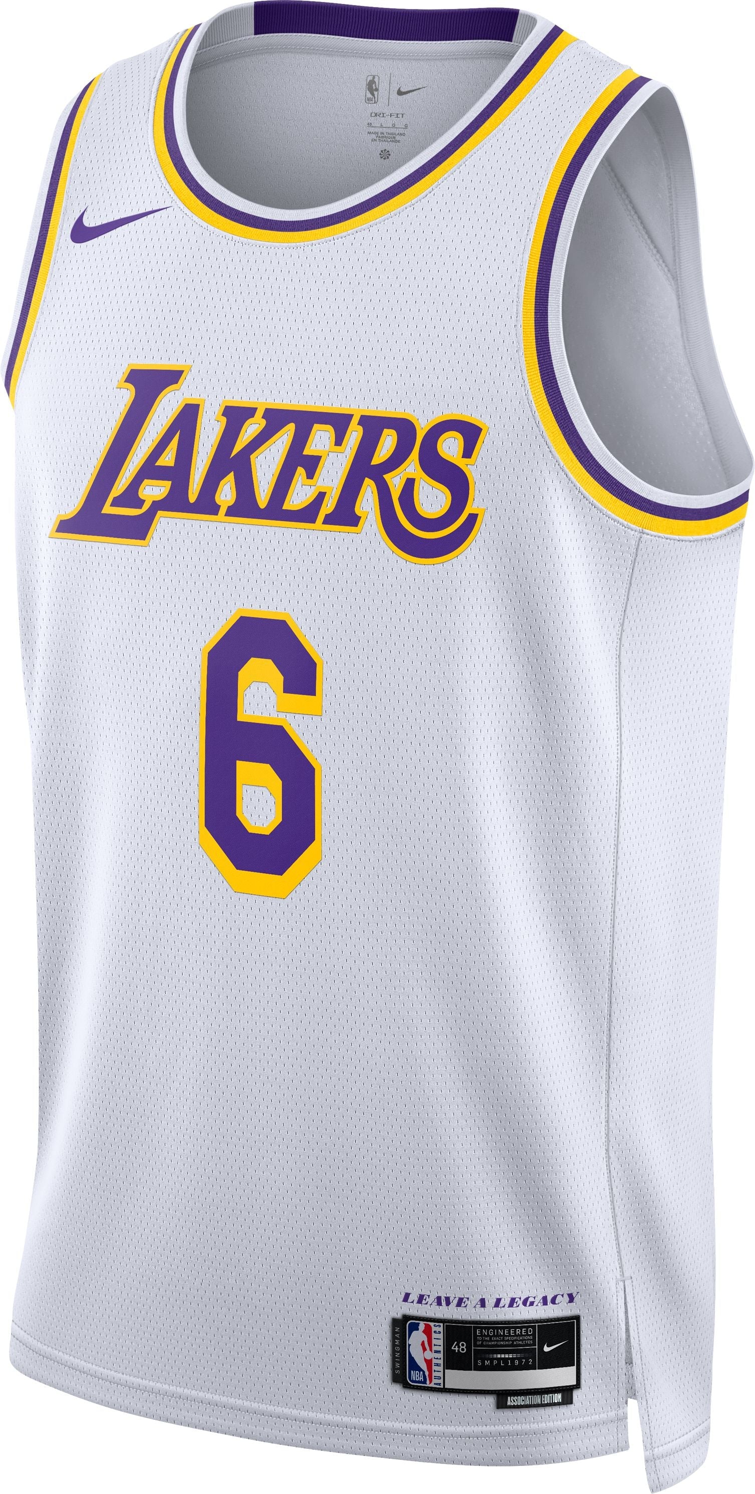 Mens Lebron James Los Angeles Lakers Dri-Fit Swingman Jersey